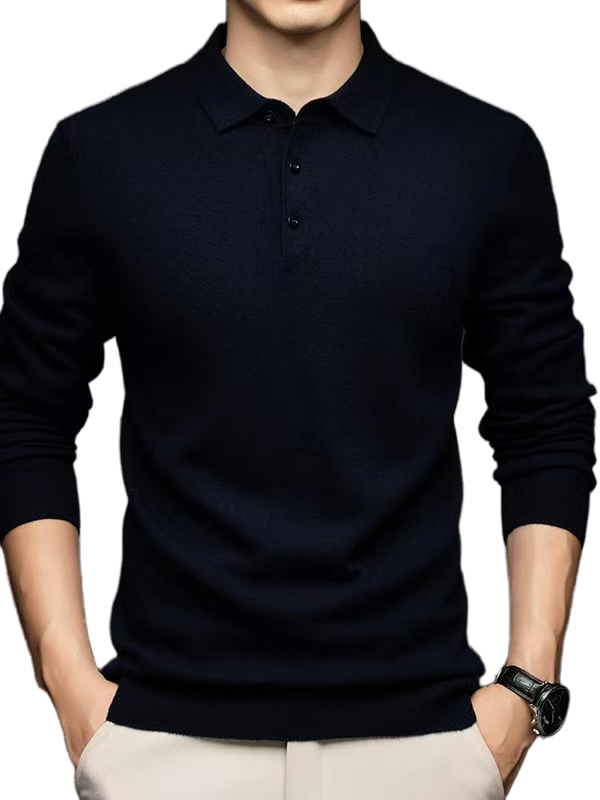 Designer Clothes Custom Knitwear Sweater Men's Polo Collar Clothing Plain Knitted Jersey Pullover Man Sweater