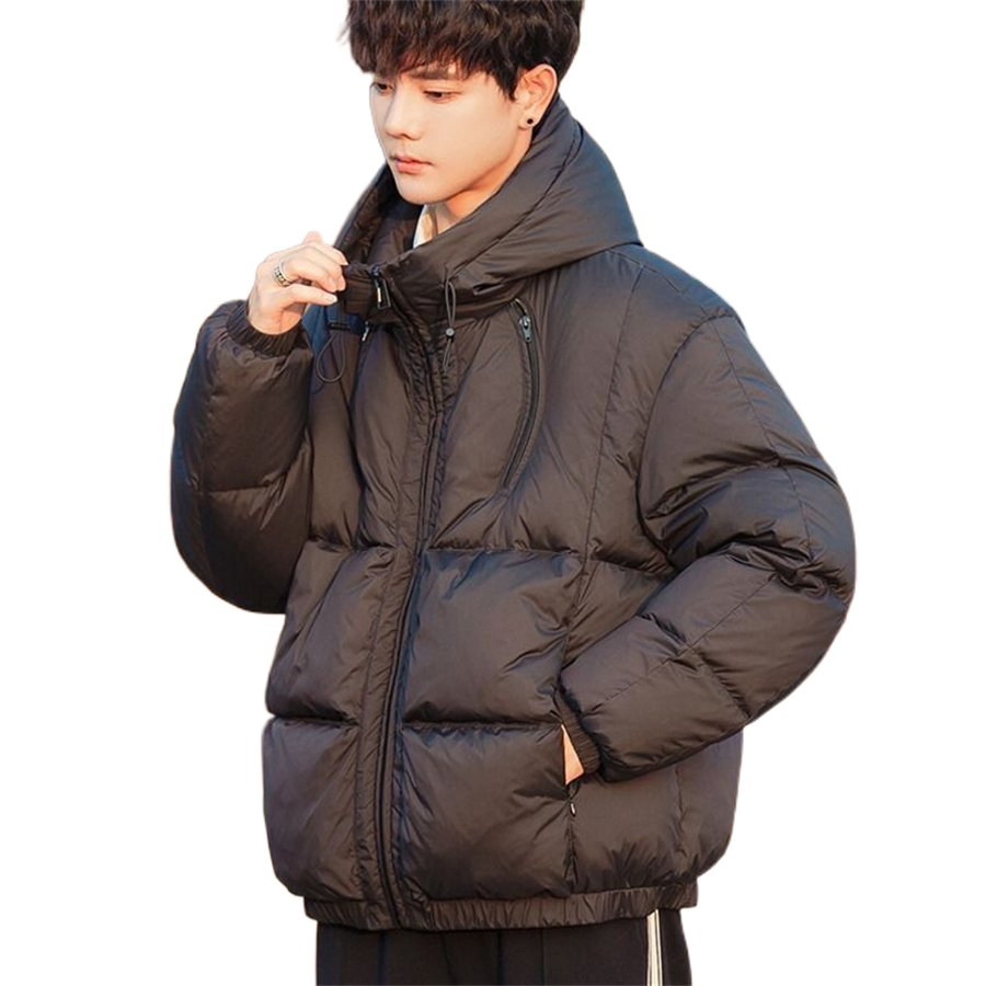 Winter Casual Padded Men's Downjacket Warmth Enhancing Lightweight Coat Outer Wear