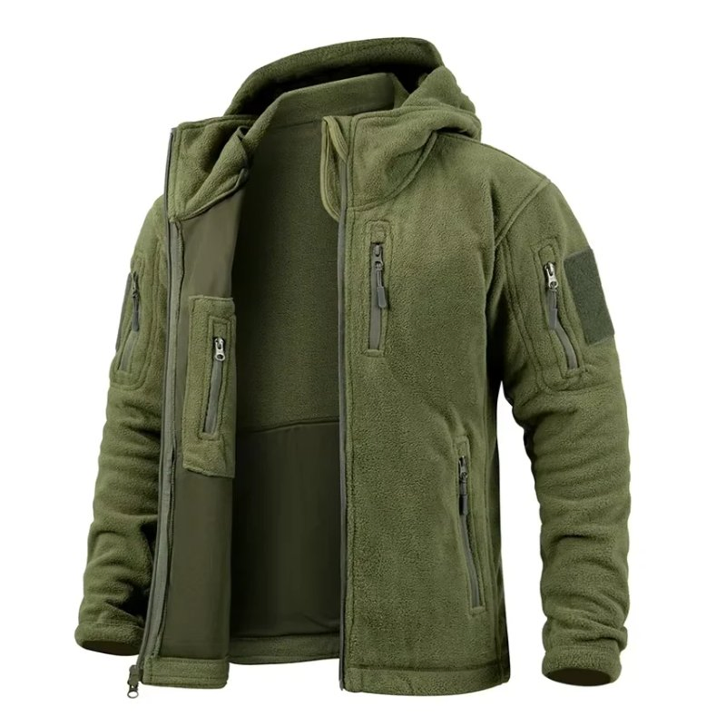Conmr Tactical Fleece Jacket Men's Windproof Warm Outdoor Coat