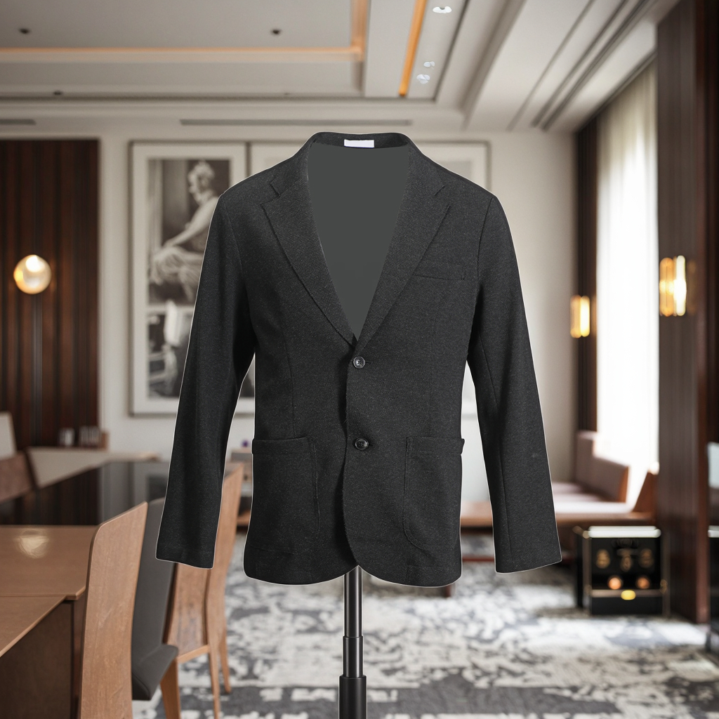 Vintage Men's Single Breasted Dark Gray Business Suit Custom Service Included Flat Front Classic Style Loose Fit
