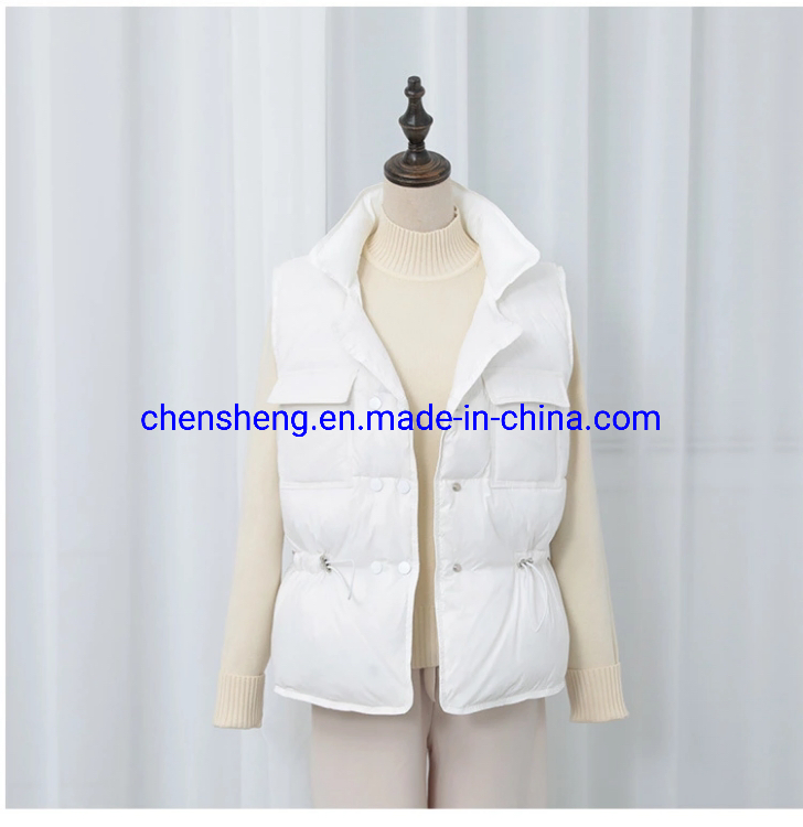 Fashion Wholesale Lady Down Vest Wear for Warm Outdoor Beauty Girl Young Women Stock Cheap Small Quantity