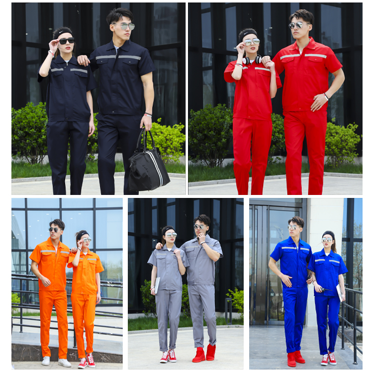 OEM Work Clothes Summer Worker Uniforms Breathable Women Men Workwear