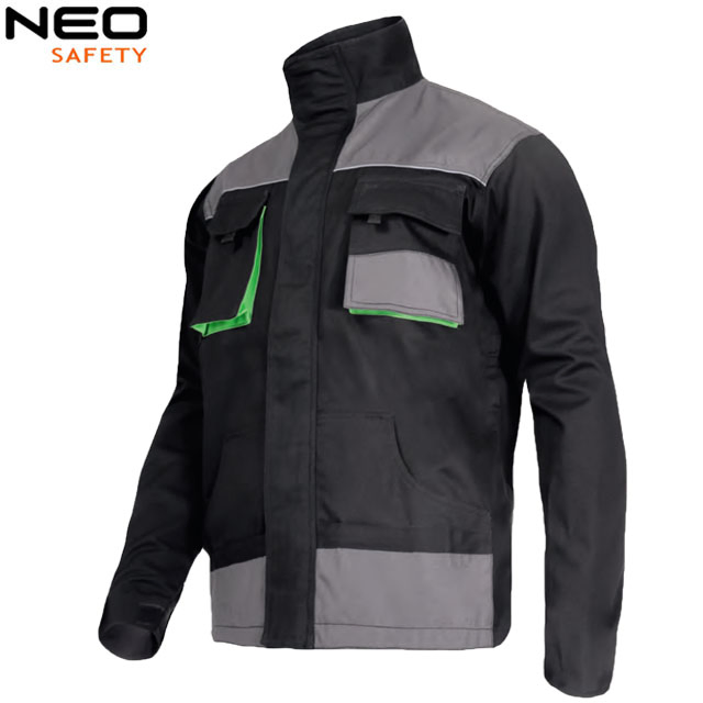 Neo Safety Men's Construction Breathable Canvas Cotton Polyester Uniform Outdoor Workwear Cargo Jacket for Men Working Clothes
