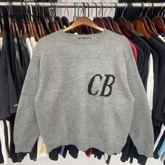 Bestselling Brand CB Men's Sweater Casual Pattern Pullover Knitwear Winter O-Neck Loose Oversize Cole Buxton Knitted Sweater Men