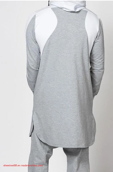 Men's Pathani Kurta Hoodieshirt Plus Size Indian Kurta Dress with Salwar Muslim Clothing