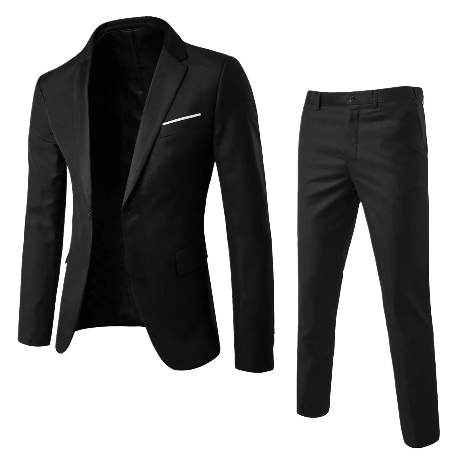 IStapromo Gifts High End Men's Business Casual Suit Solid Color Formal Men's Business Suit Suitable for Business Meetings