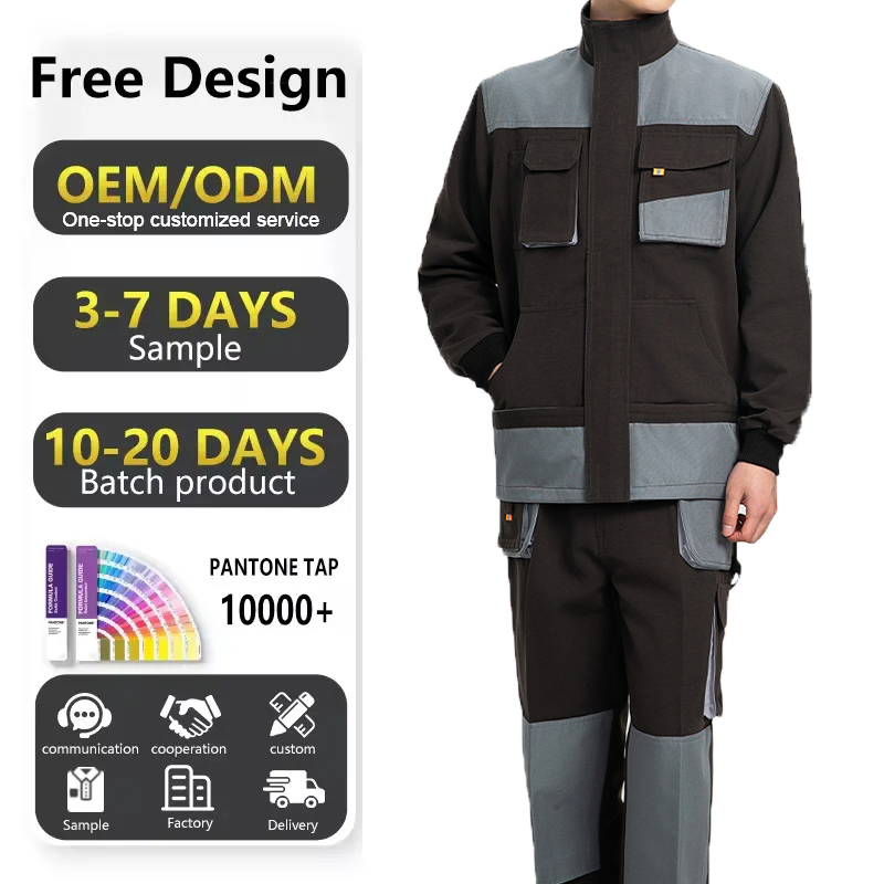 Pure Polyester Uniforms Men for Heavy Duty Work with Different Colors Industrial Construction Work Wear Overalls Coverall