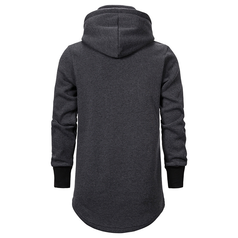 Custom Long Length 100% Cotton French Terry/Fleece Plain Hoodie Sweaters Long Sleeve Women Men Unisex Oversized Sports Top Sweatshirt