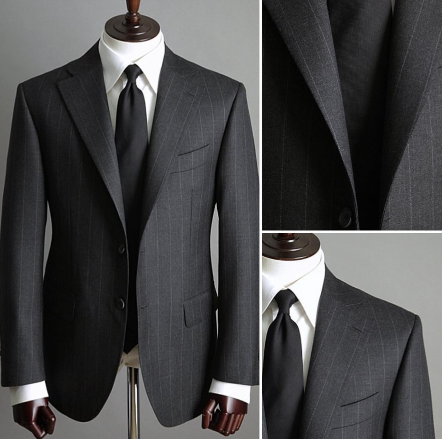 New Men's Business Suits One Button Groom Tuxedo Notched Collar Breathable Anti-static Pleated Front Wedding Pent Coat Set