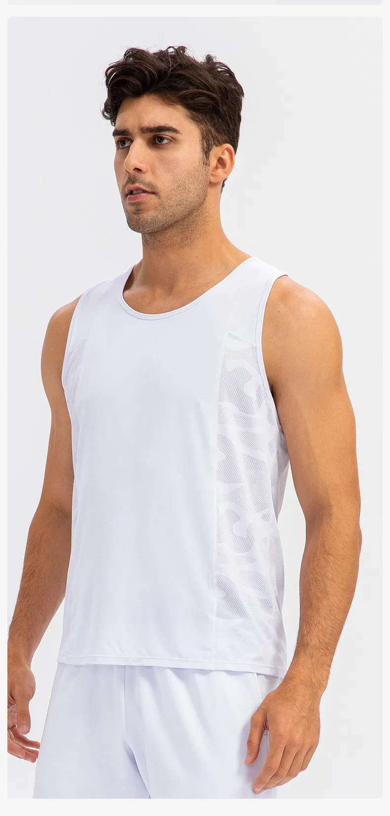 Men's Sports Vest Loose Fit T-Shirt Breathable Quick-Dry Fitness Top Outdoor Running Training Tank Top