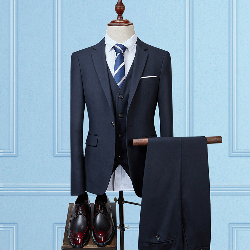 High Quality Costume Men's Suits 3 Pieces Business Casual Wedding Suit Stylish Slim Fit Suit for Men