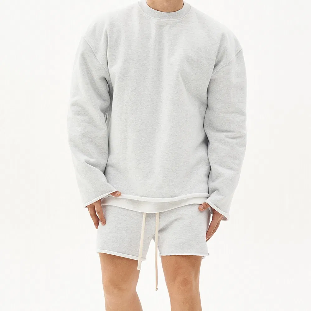 Sports Loose Round Neck Sweatshirt Detailed Image 6