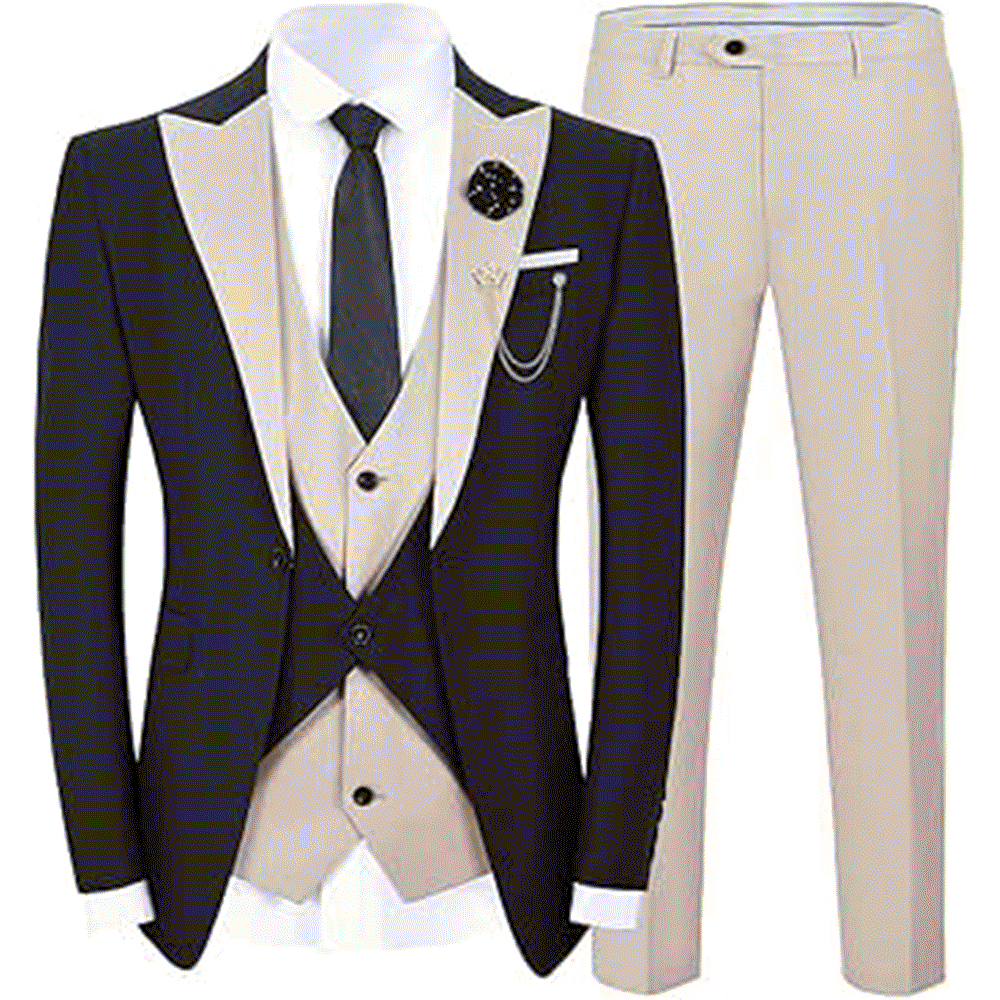 Whole Sale Price Quality Breathable Men's Business Suit Set Flat Front Style for Weddings and Parties