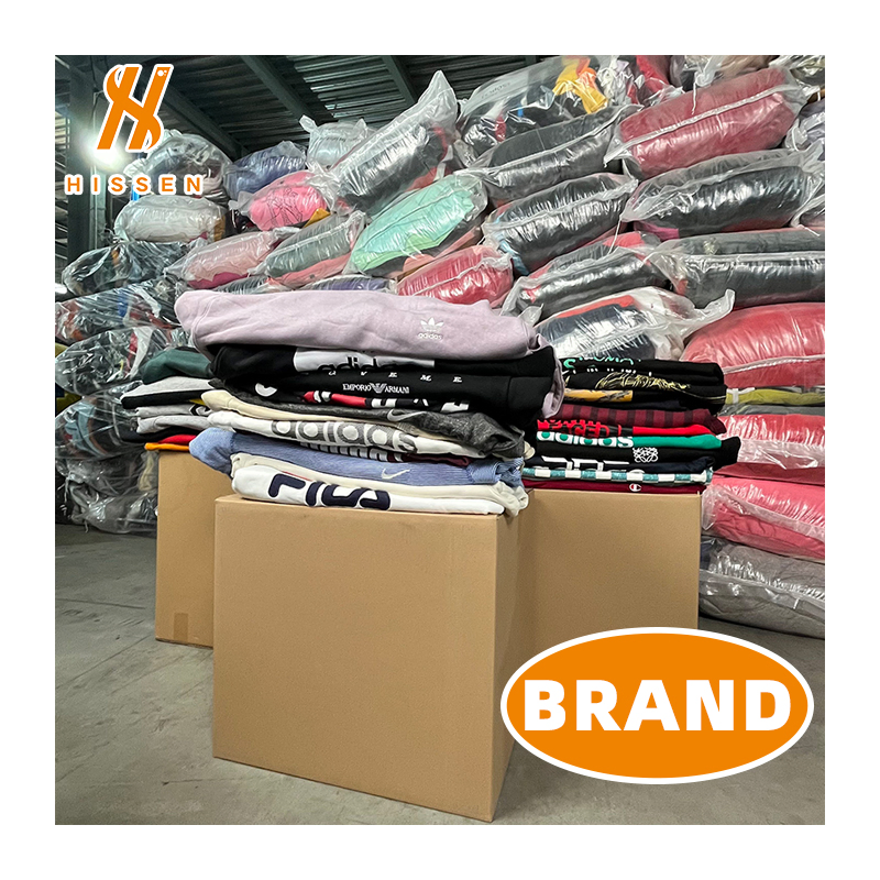 Branded Used Thick Hoody Sportswear - Korean Bales, 45kg of Mixed Used Clothing for Men with Branded