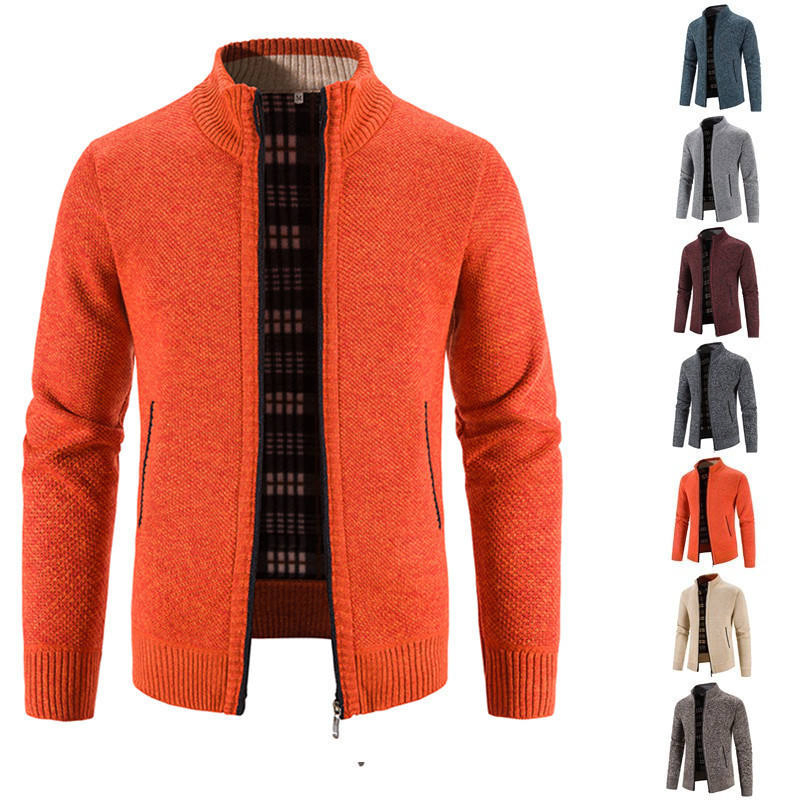 Wholesale Winter Cardigan Zippered Sweater Men's Loose Knitwear