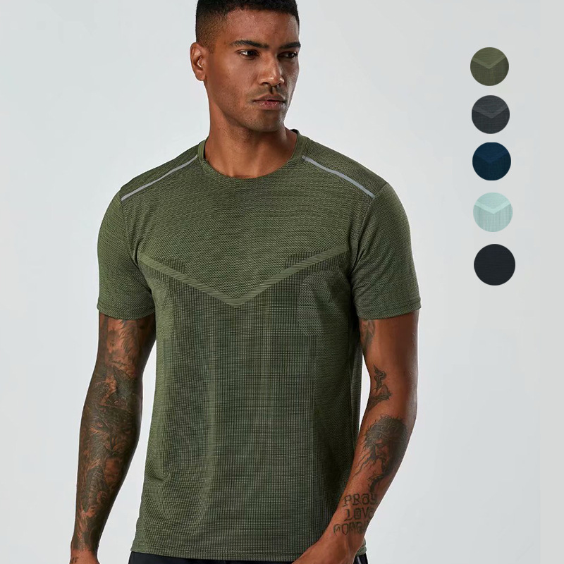 Hot Selling Short Sleeved Sports Men's Quick Drying Running Casual Wear