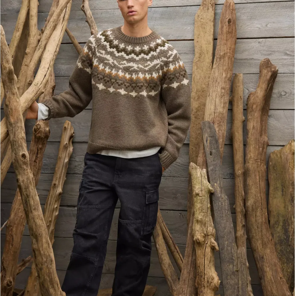 Classic Fair Isle Sweater for Men - Cozy Knitwear for Winter