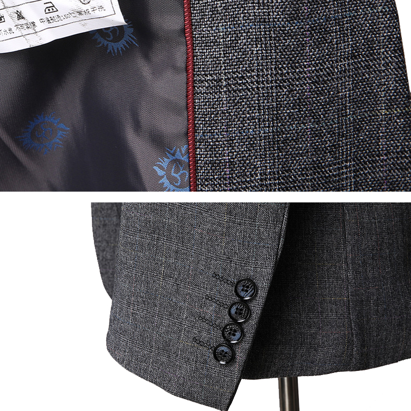 Customized Vintage Gentleman Classic Fashion Slim Fit Men's Business Suits Three Piece Groom Dress