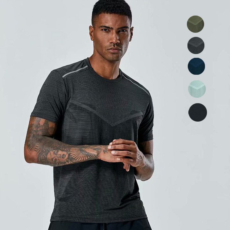 Hot Selling Short Sleeved Sports Men's Quick Drying Running Casual Wear