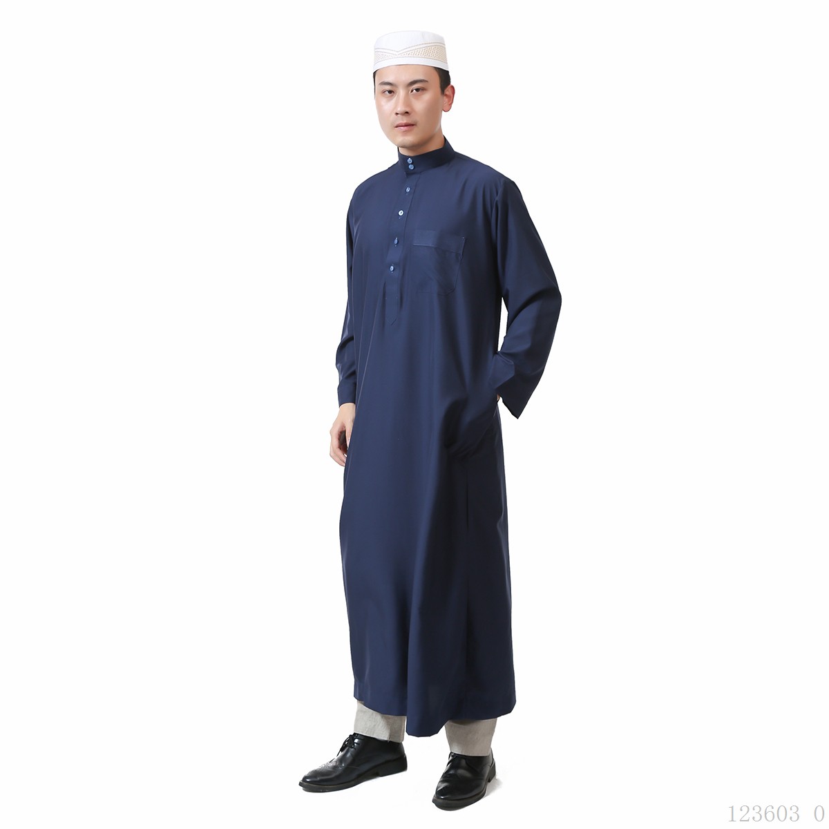 Ramadan Men's White Thobe Islamic Ethnic Clothing for Prayer Anti-Static Choli Arab Traditional Dress