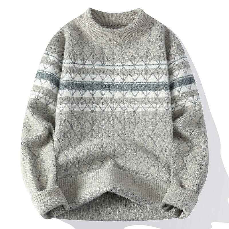 Manufacturers' Best-Selling Men's Knitwear, Autumn New Style, Fashionable and Trendy Pullover, Round-Neck Knitted Sweater for Men, Clothing