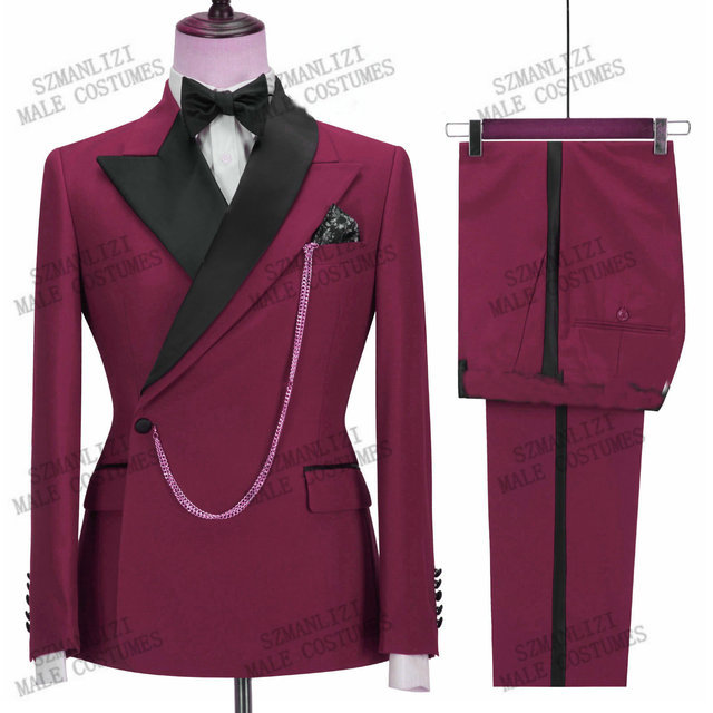 Classic Men's Suit Casual 2-piece Set Gentleman Costume Wedding Suits Set Fit Wedding Groom Wear Men's Business for Men