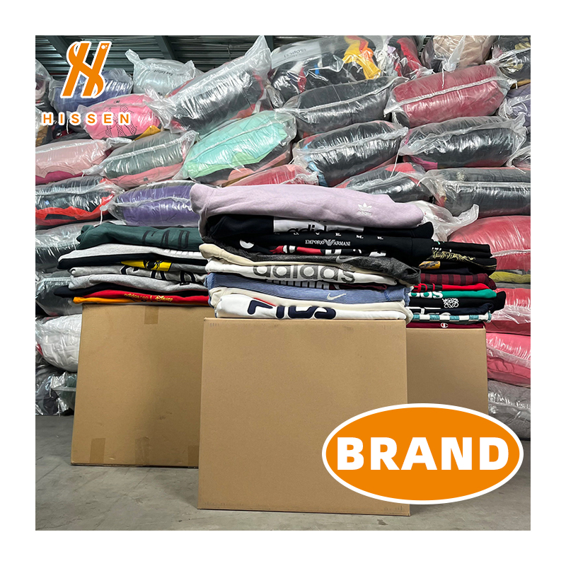 Branded Used Thick Hoody Sportswear - Korean Bales, 45kg of Mixed Used Clothing for Men with Branded