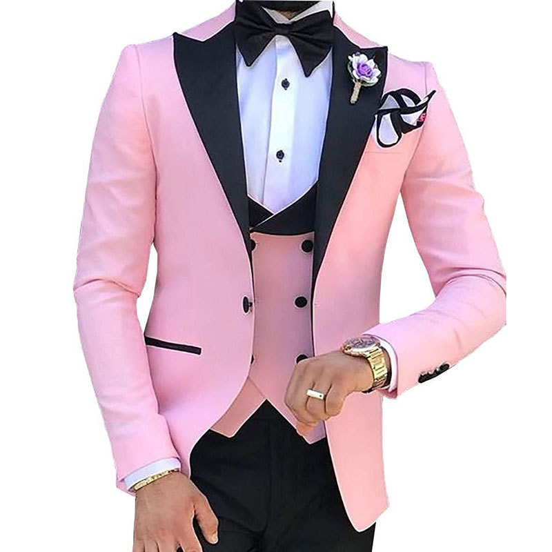 2024 New Style Men's Suits 3 Piece Slim-fit Men Business Set Fashion Texedo Suits Wedding Men Suits 3 Pieces Groom Wear