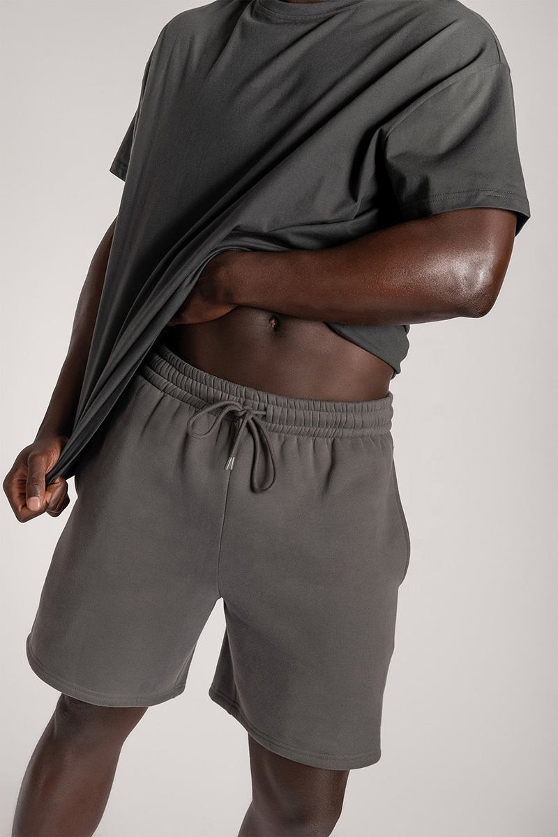 Blank Pullover Hoodie and Shorts Set Unisex Custom Sweatsuit Cotton Men Summer Shorts Sets Jogging Wear