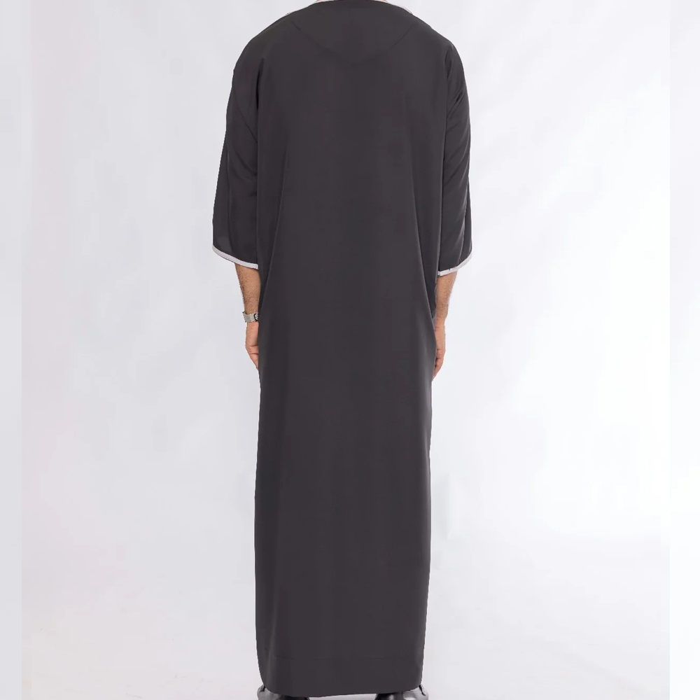 High Quality Plus Size Lightweight Breathable Men Jubbah Moroccan Thobe Set Wholesale Muslim Arabian Islamic Clothing Cotton
