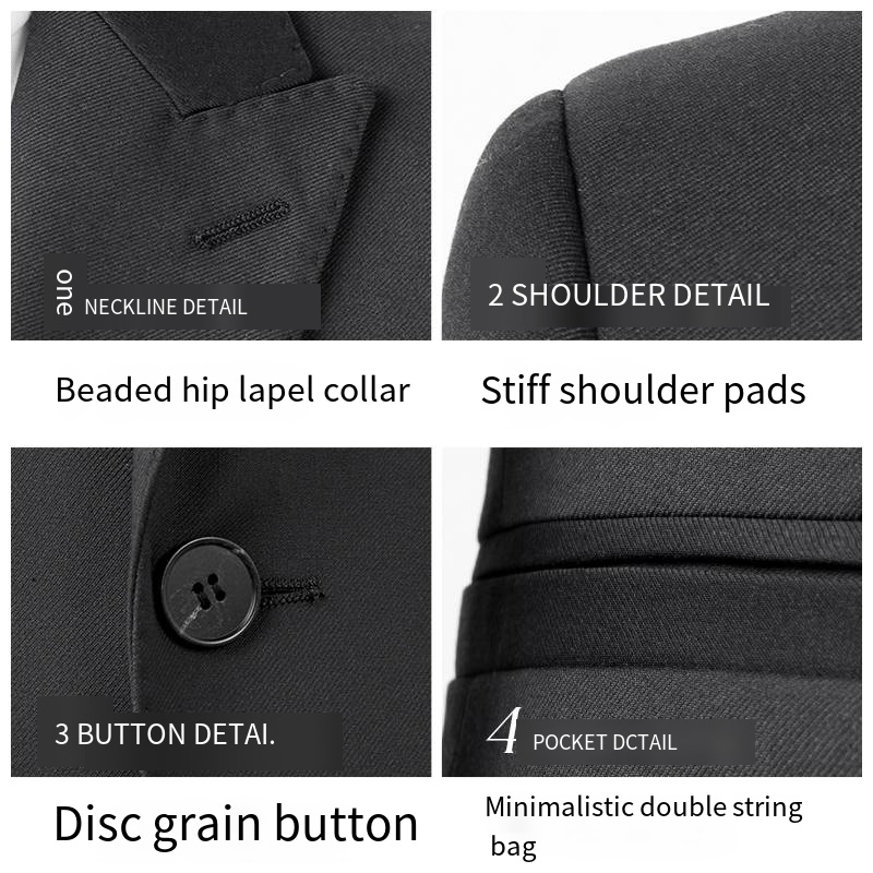 Fashion High Luxury Men's Bamboo Fiber Micro Elastic Business Suit