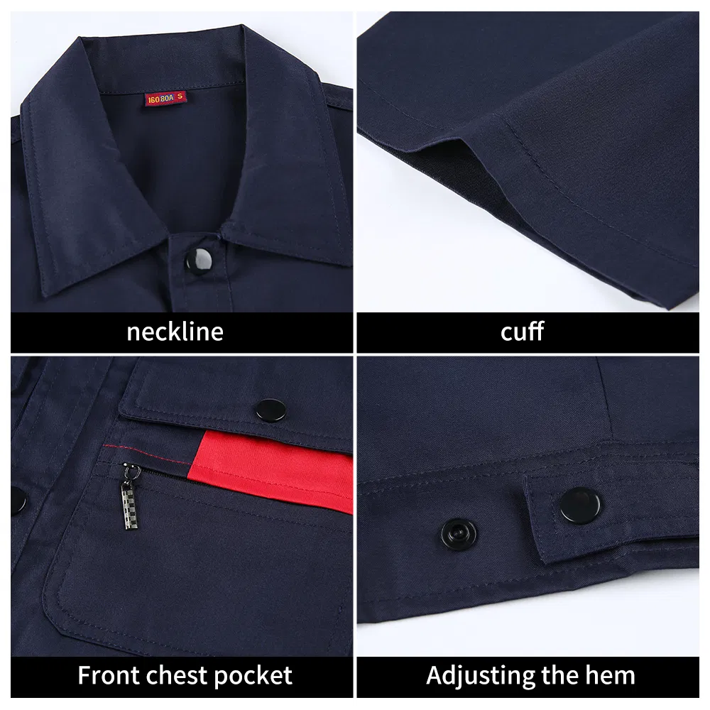 Hot Sale Men Workwear Tc Mining Work Uniforms Wear-Resistant Work Shirt Pants Coveralls