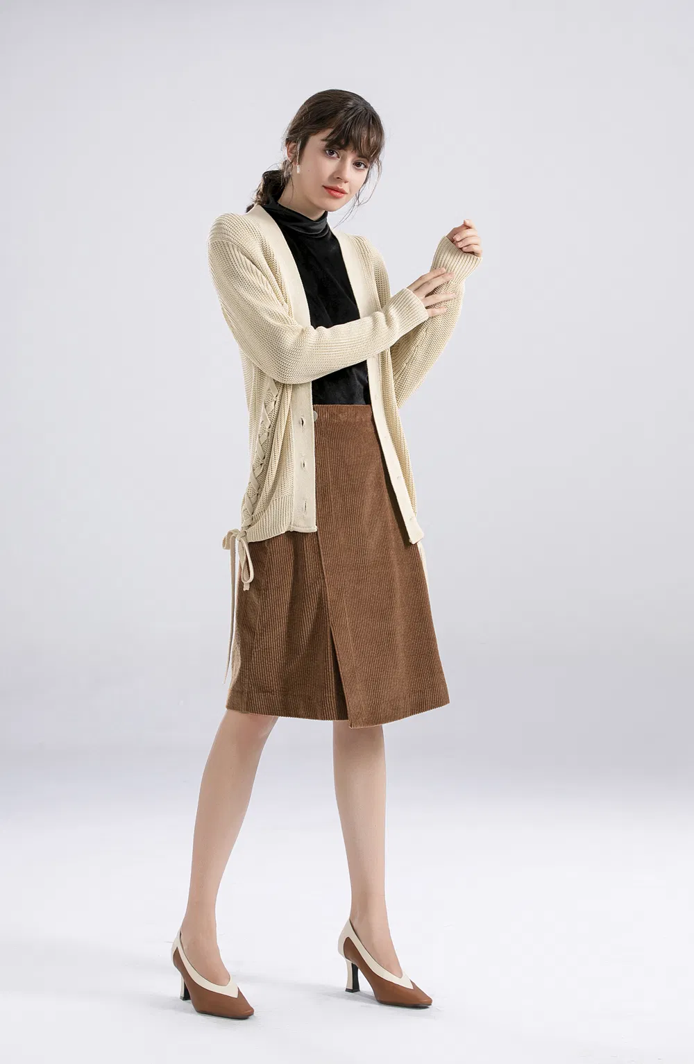 Women's Winter Cardigan - Yarn Dyed Anti-Wrinkle Leisure Wear