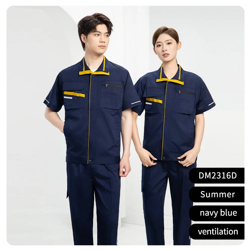 OEM Clothing Manufacturer Work Wear for Men and Women Breathable Cotton and Polyester Short Sleeve Shirts and Pants for Summer