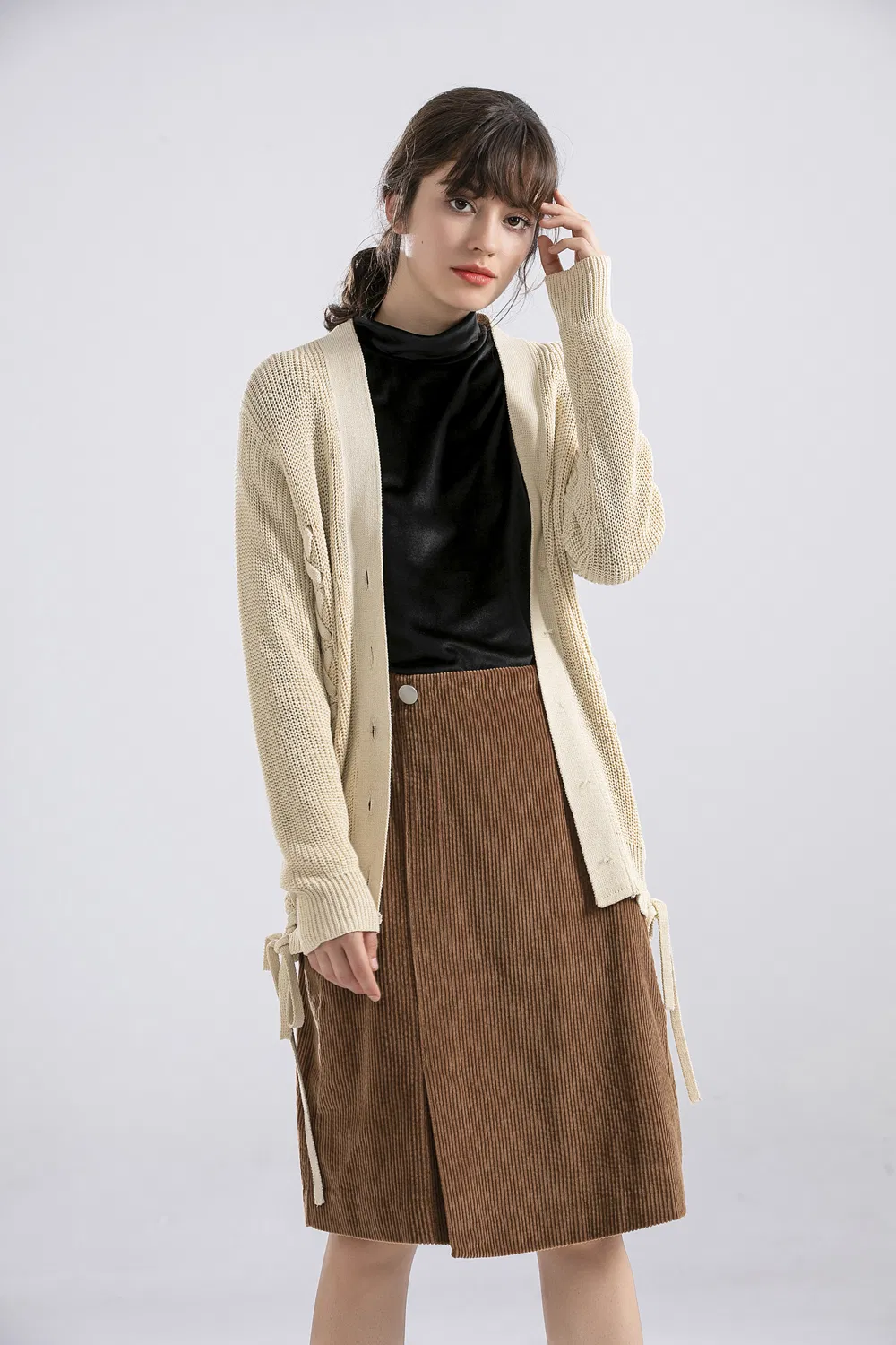 Women's Winter Cardigan - Yarn Dyed Anti-Wrinkle Leisure Wear