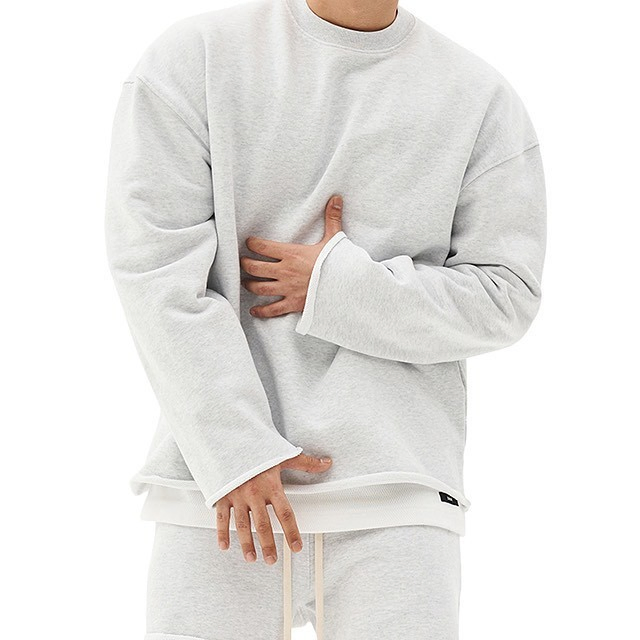 Sports Loose Round Neck Sweatshirt Men's Casual Long Sleeve Training Running Large Size Pullover Autumn Winter Gym Wear Hood
