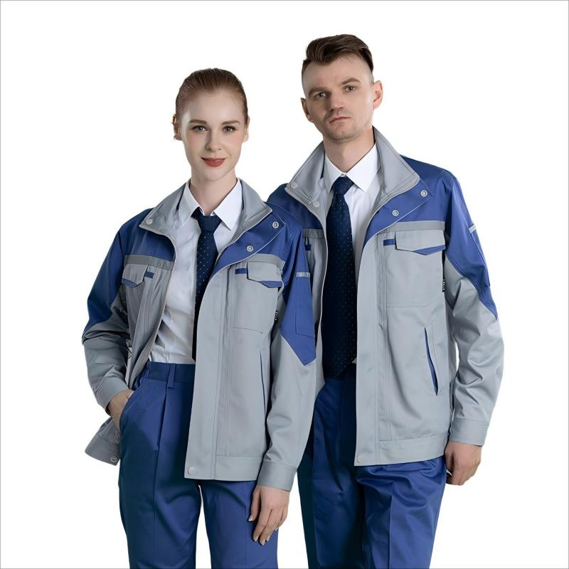 Long-Sleeved Work Clothes Suit Men's Wear-Resistant Autumn and Winter Work Clothes