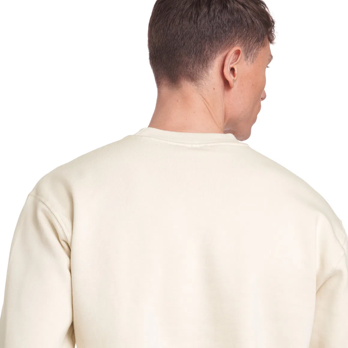 OEM/ODM Men Clothing French Terry Sport Wear High Quality Casual Wear Ivory Pullover Crew Neck Sweatshirt
