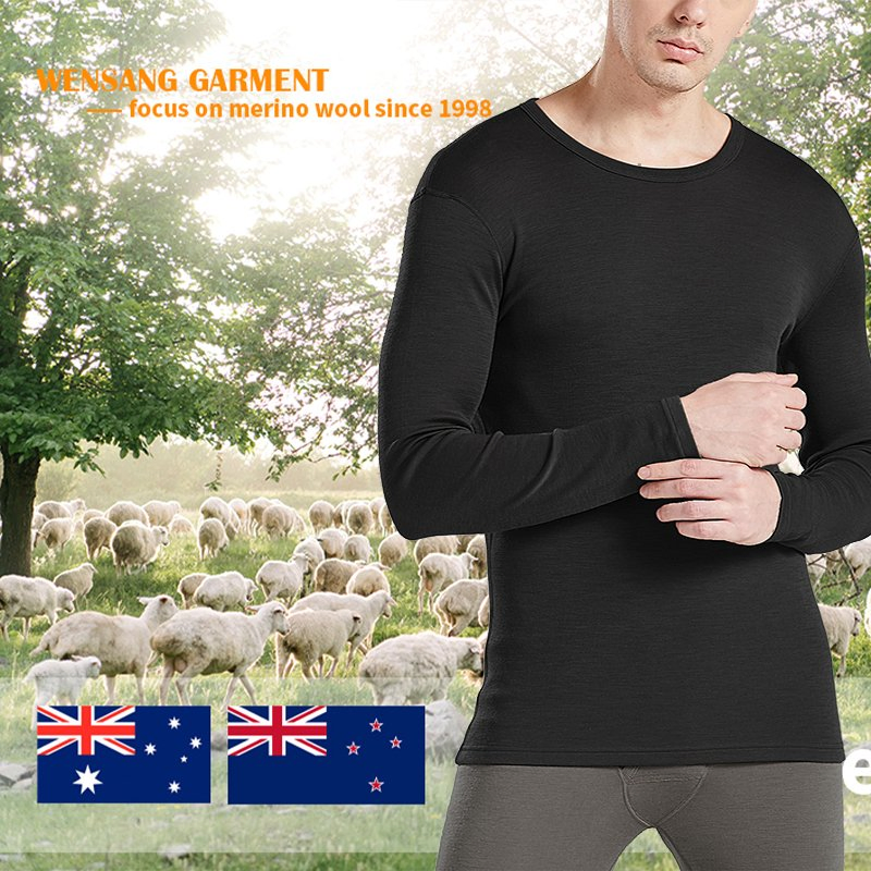 Merino Wool Base Layer Heavy-Weight 400GSM for Winter Trekking Skiing Mountaineering