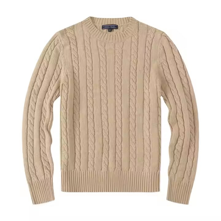 Sweater Embroidery Pullover Knitwear Winter Crew Neck Jumper Cotton Knitted Designer Men Knit Sweater