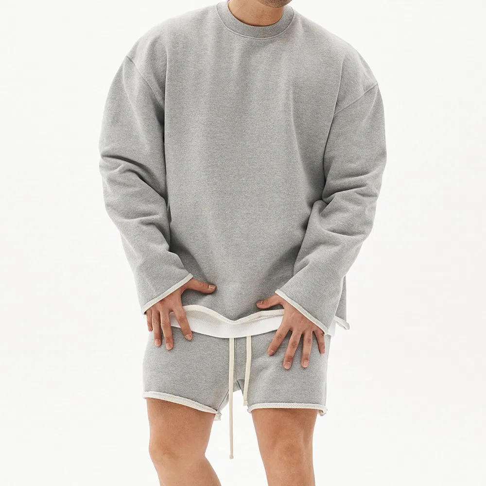 Sports Loose Round Neck Sweatshirt Detailed Image 4