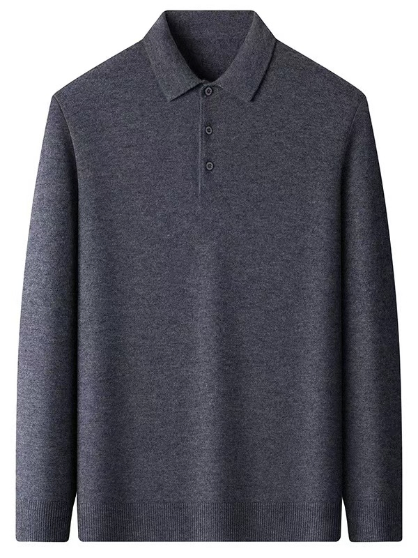 Designer Clothes Custom Knitwear Sweater Men's Polo Collar Clothing Plain Knitted Jersey Pullover Man Sweater