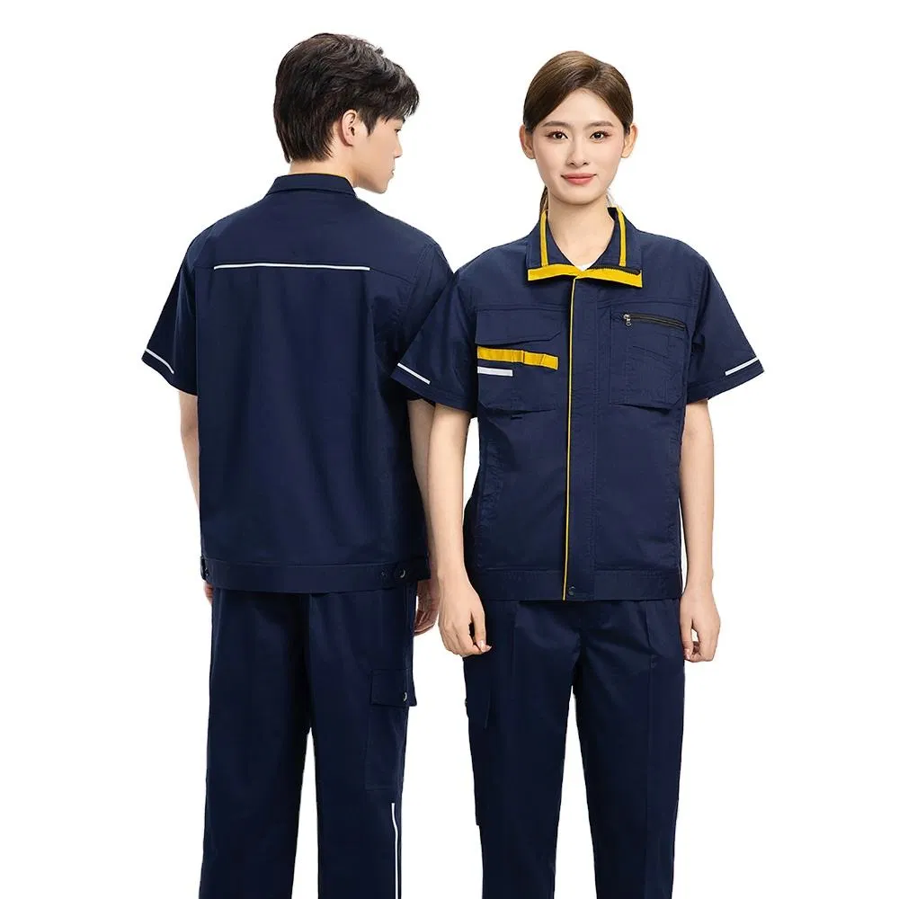 OEM Clothing Manufacturer Work Wear for Men and Women Breathable Cotton and Polyester Short Sleeve Shirts and Pants for Summer