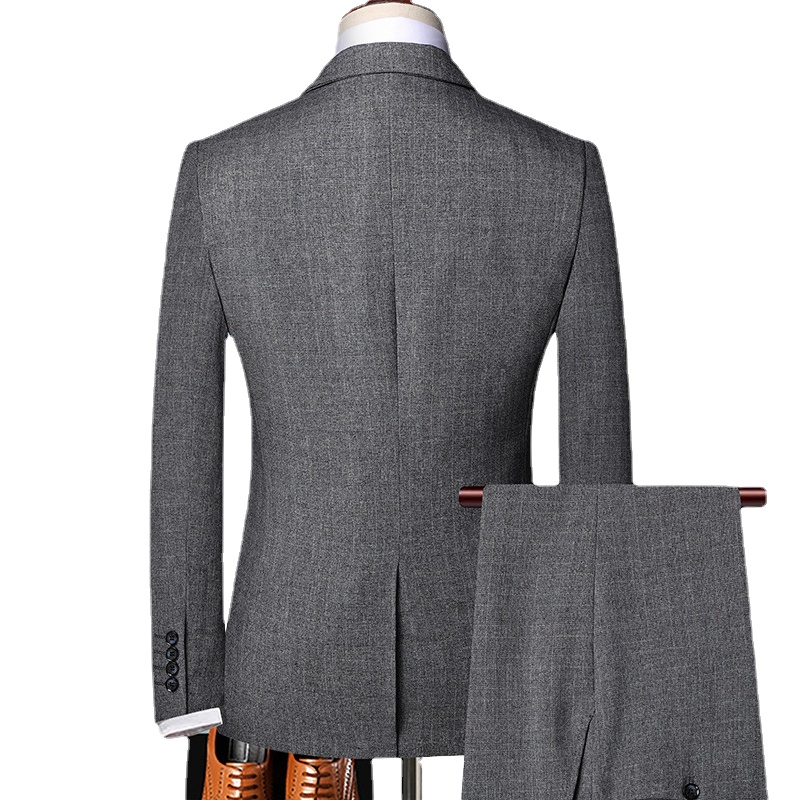Customized Vintage Gentleman Classic Fashion Slim Fit Men's Business Suits Three Piece Groom Dress