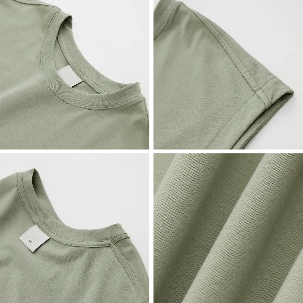 Wholesale Men's Plain Print Embroidered Oversized Logo Sleeveless T Shirt Unisex Tops 100% Cotton Boxy Distressed Black White Custom Tank Top Men