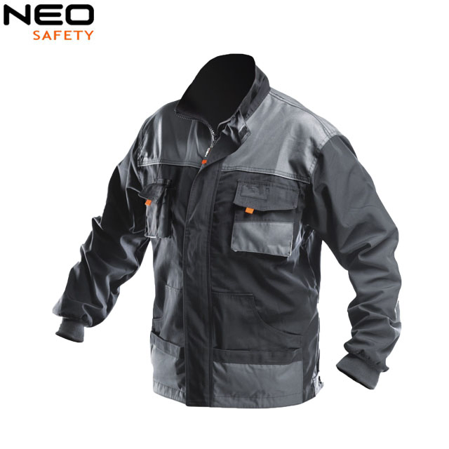 Neo Safety Men's Construction Breathable Canvas Cotton Polyester Uniform Outdoor Workwear Cargo Jacket for Men Working Clothes