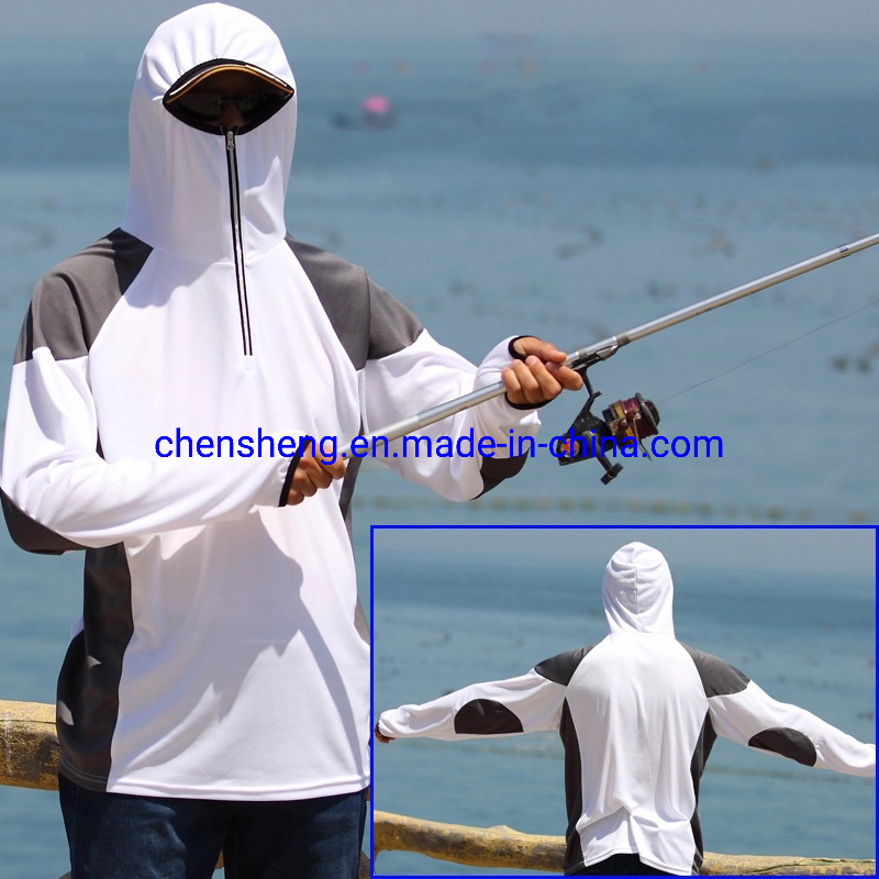 Customized Men Upf 50 UV Sun Protective Long Sleeve Quick Dry Fishing Wear for Outdoor Sunshine Summer