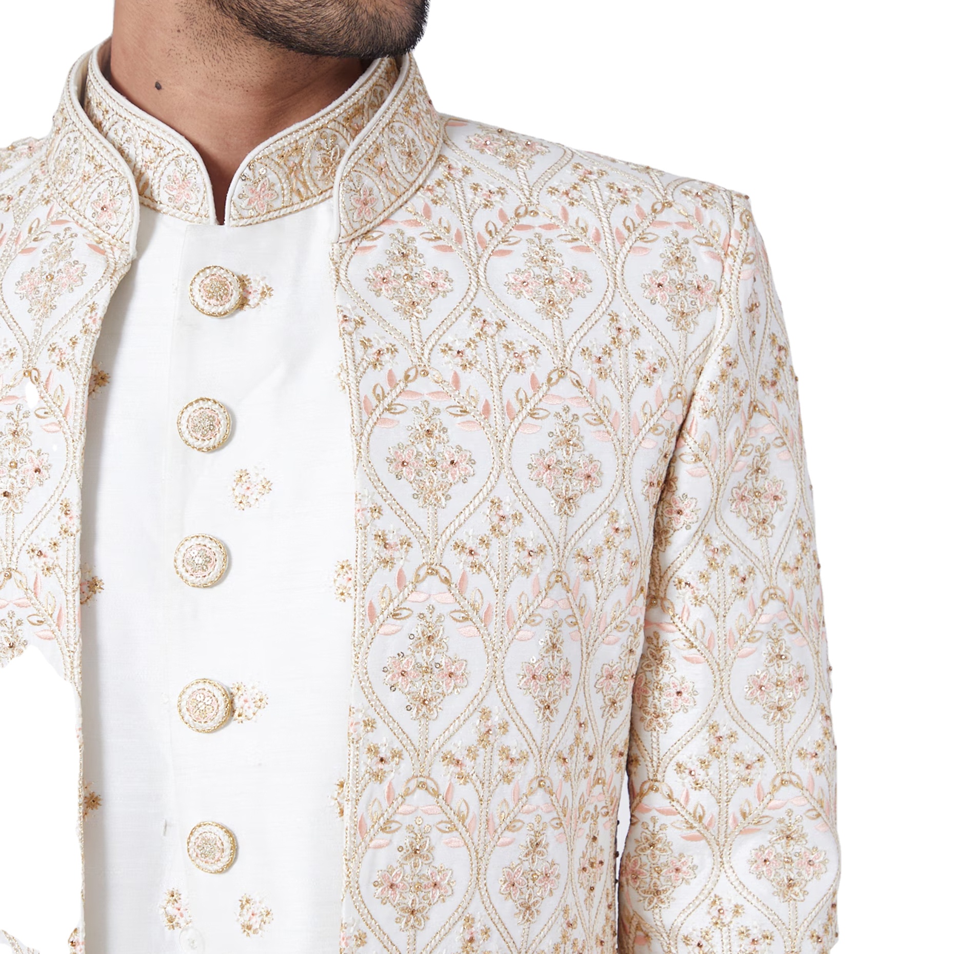 New Customized Traditional Logo Sherwani for Men and Wedding Wear