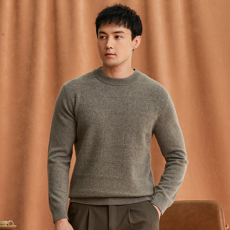 Men's 100% Cashmere Sweater Luxury Winter Knitwear for Business &amp; Casual Wear Made in China Supplier