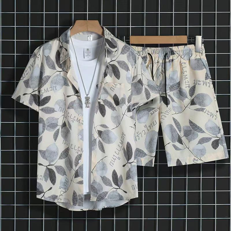 Men's Beachwear for Vacation on Hainan Island, Sanya, Hawaii. Summer Floral Shirt.